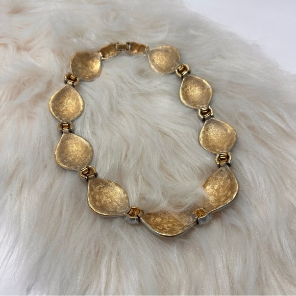 Vintage 1990's Chunky Silver Modern Statement Collar Necklace - Picture 7 of 14